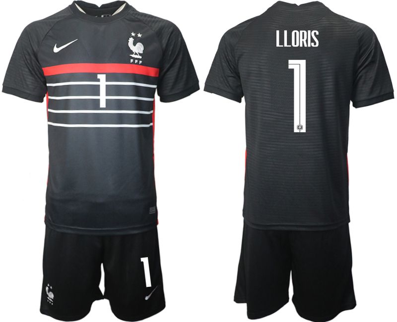 Men 2022 World Cup National Team France home black 1 Soccer Jersey